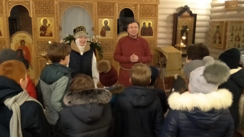 Встреча в храме прпп. Кирилла и Марии в Северном Тушине с учениками 4-го класса ГБОУ Школа № 883