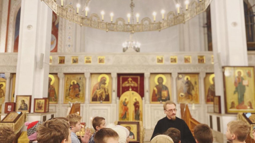 "Православный храм" урок в храме Всемилостивого Спаса