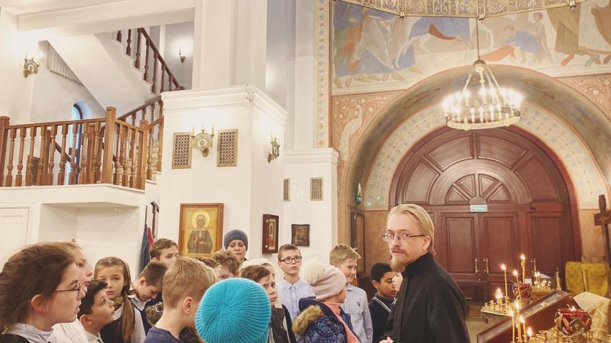 "Православный храм" урок в храме Всемилостивого Спаса